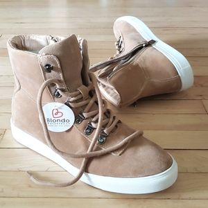 NEW Blondo Women's WATERPROOF Suede Lace-up Hiking Shoes Boots Size 8.5